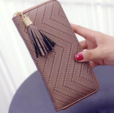 ISKYBOB Women Long Wallet Lady Leather Wallet Clutch Handbag - Faithacle