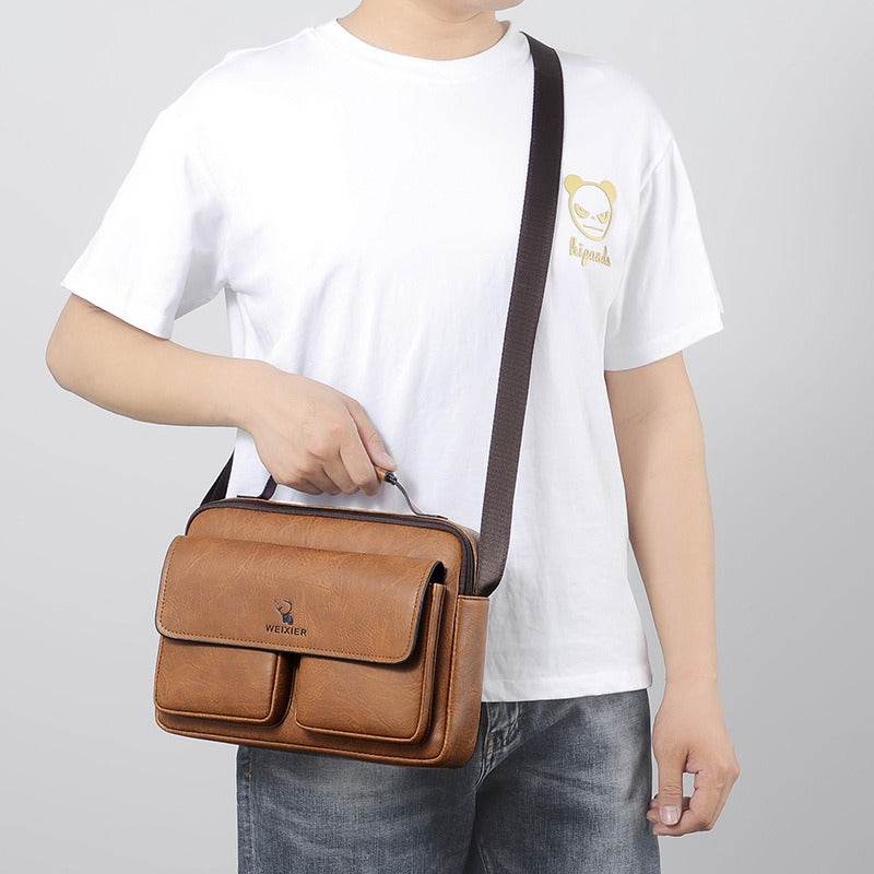 Men's Business Satchel Shoulder Messenger Bag - Faithacle