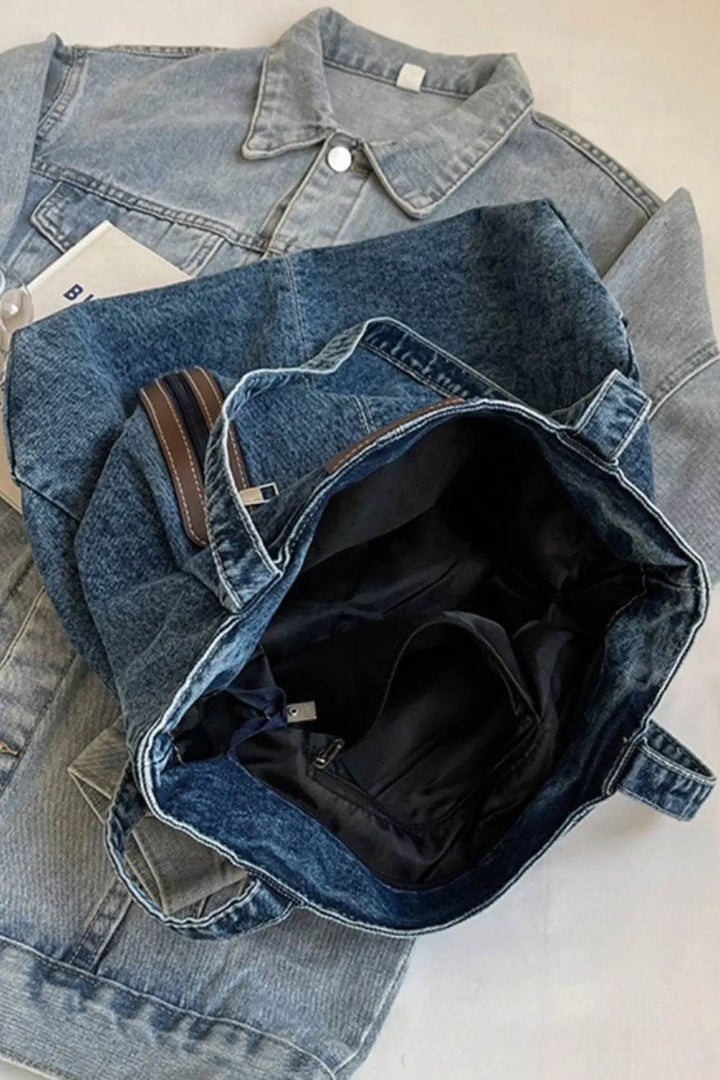 Medium Denim Womens Tote Bag - Faithacle