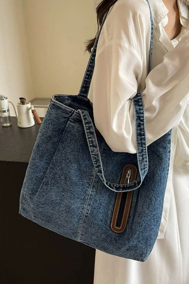 Medium Denim Womens Tote Bag - Faithacle