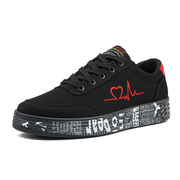 Hearts Round Toe Lace Up - Womens Platform Sneakers