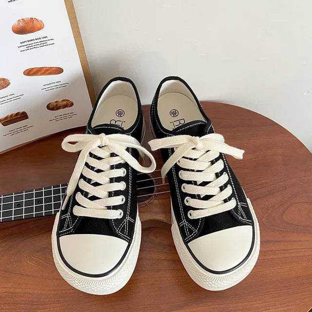 Women Canvas Shoes Fashion - Casual High Top Woman Vulcanize - Faithacle