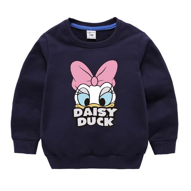 Jargazol Baby Girl Clothes Autumn Winter Fleece Sweatshirt Cartoon Duck Printed Todder Boy Tops Children Cotton Kids Shirt - Faithacle