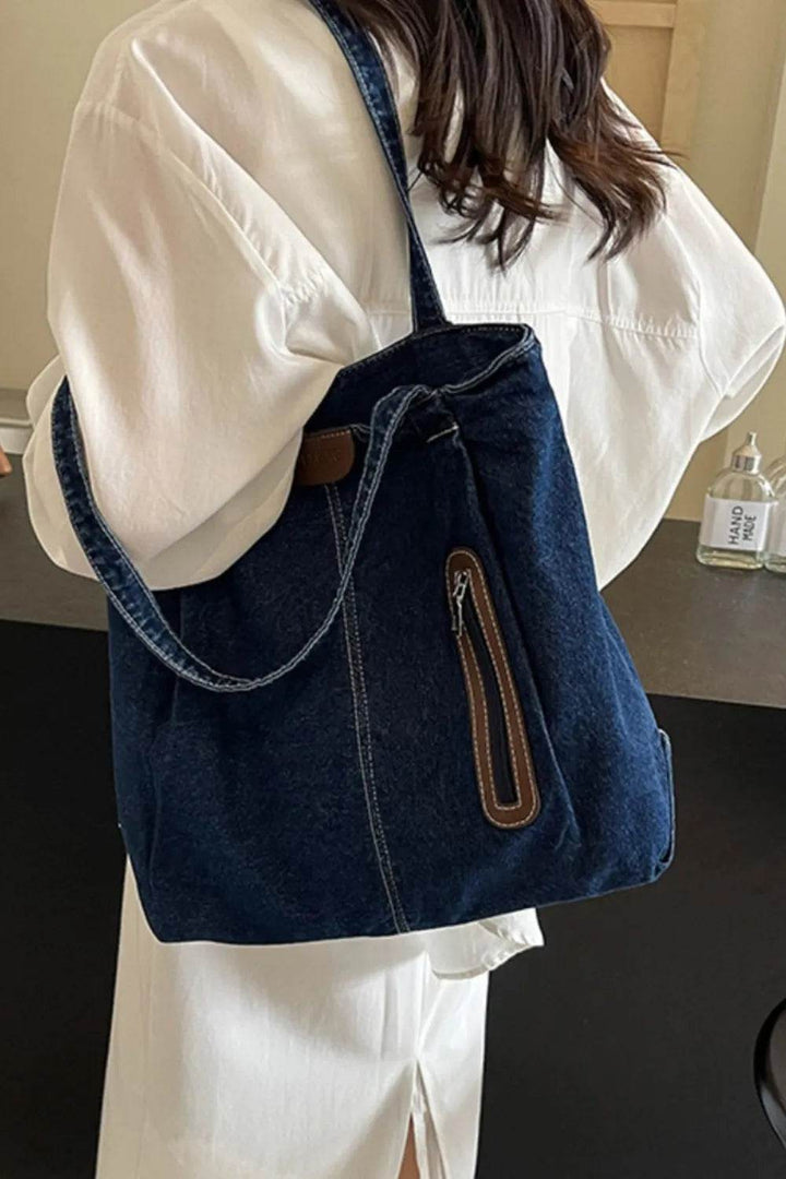 Medium Denim Womens Tote Bag - Faithacle