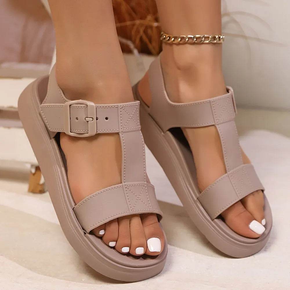 Open Toe Platform Sandals - Faithacle
