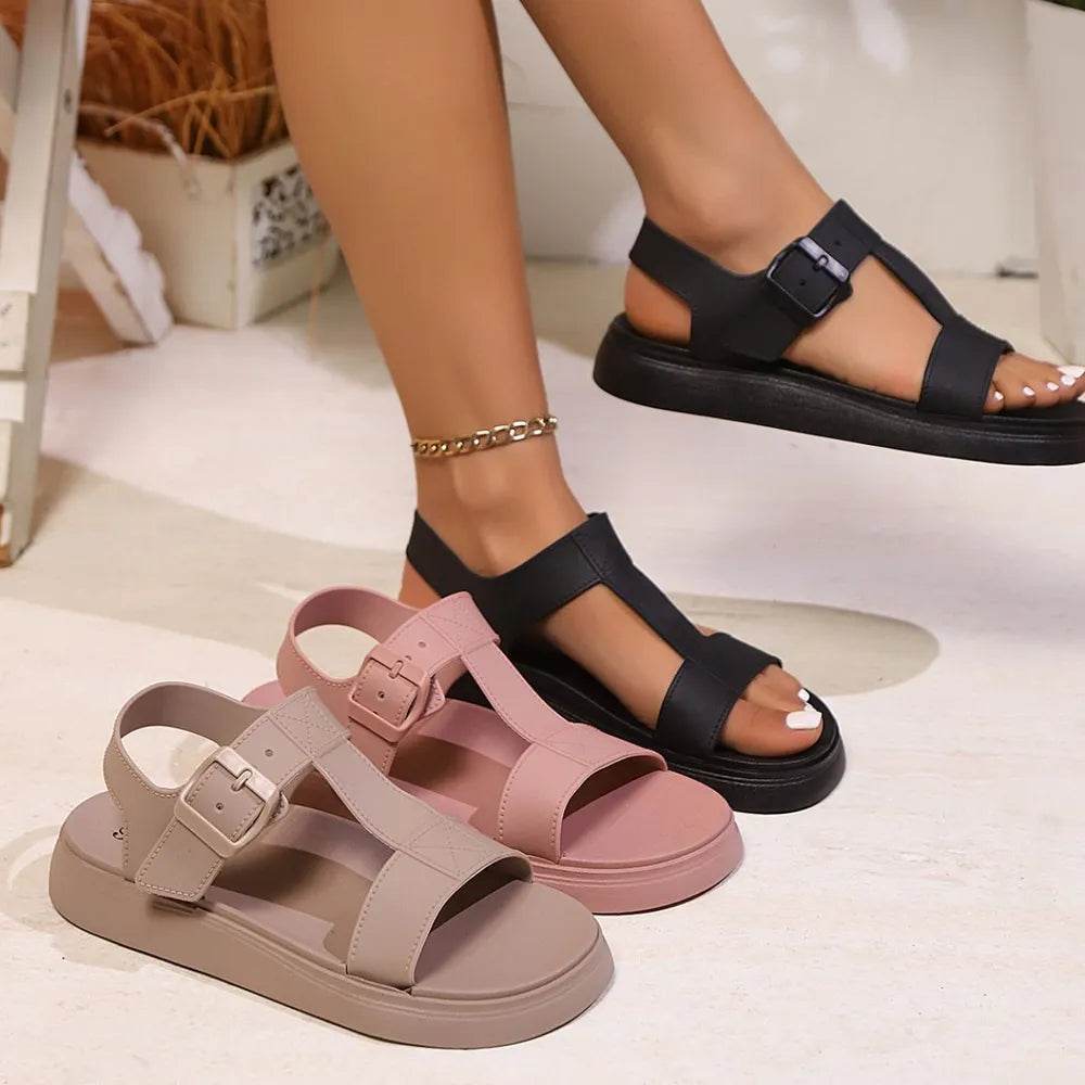 Open Toe Platform Sandals - Faithacle