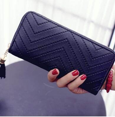 ISKYBOB Women Long Wallet Lady Leather Wallet Clutch Handbag - Faithacle