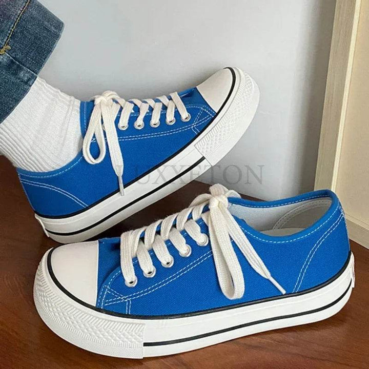 Women Canvas Shoes Fashion - Casual High Top Woman Vulcanize - Faithacle