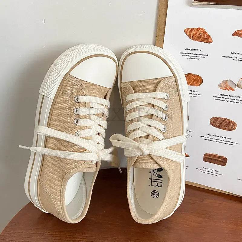 Women Canvas Shoes Fashion - Casual High Top Woman Vulcanize - Faithacle