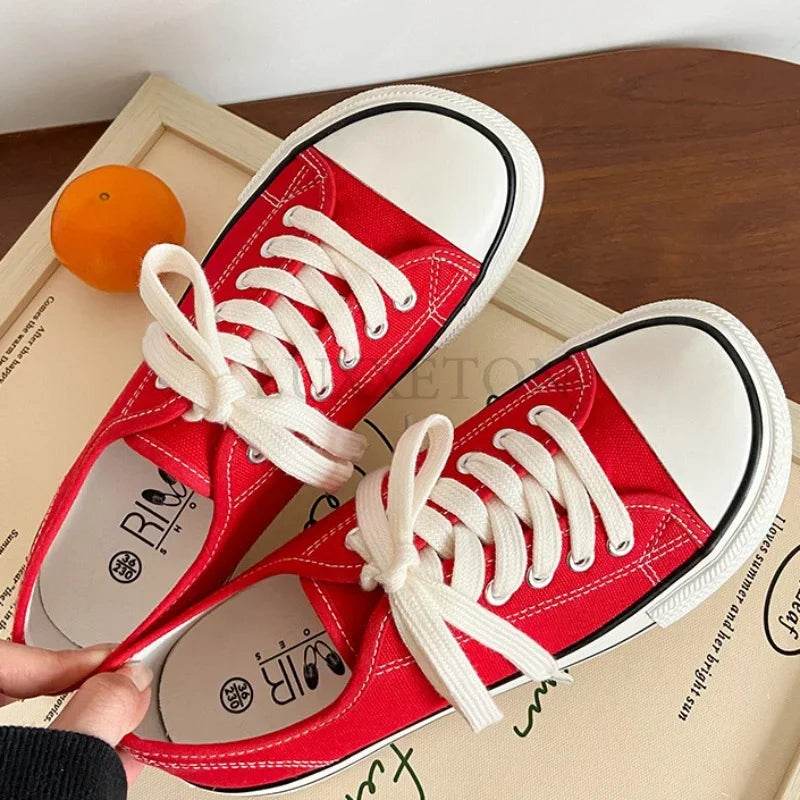 Women Canvas Shoes Fashion - Casual High Top Woman Vulcanize - Faithacle