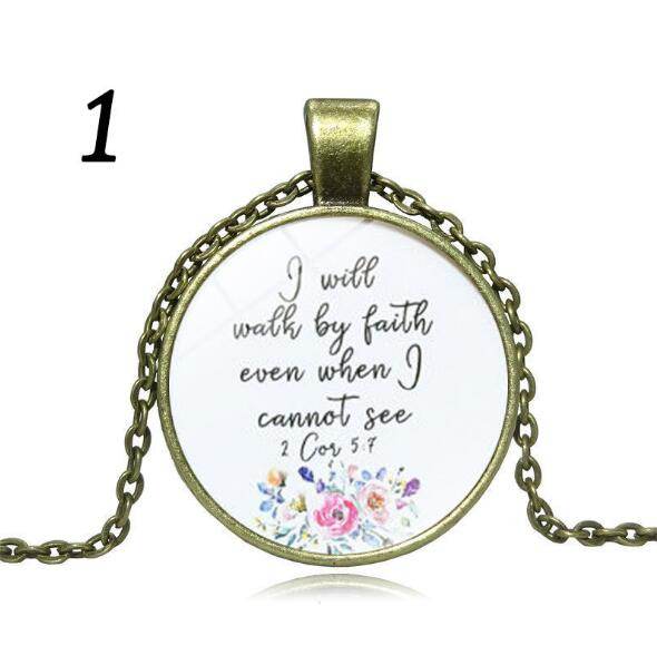 Bible verse necklace Christian faith gifts - Faithacle