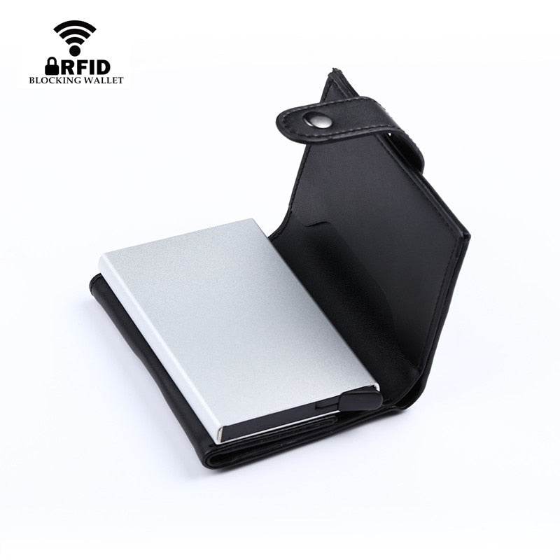 Wallet unisex Genuine Leather Credit card Case id - Faithacle