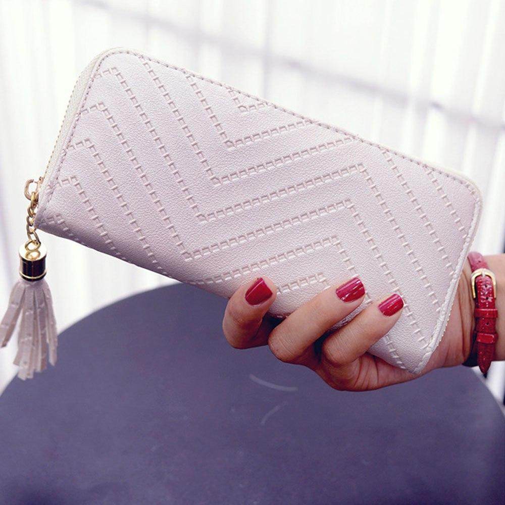 ISKYBOB Women Long Wallet Lady Leather Wallet Clutch Handbag - Faithacle