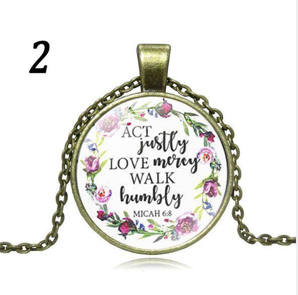 Bible verse necklace Christian faith gifts - Faithacle