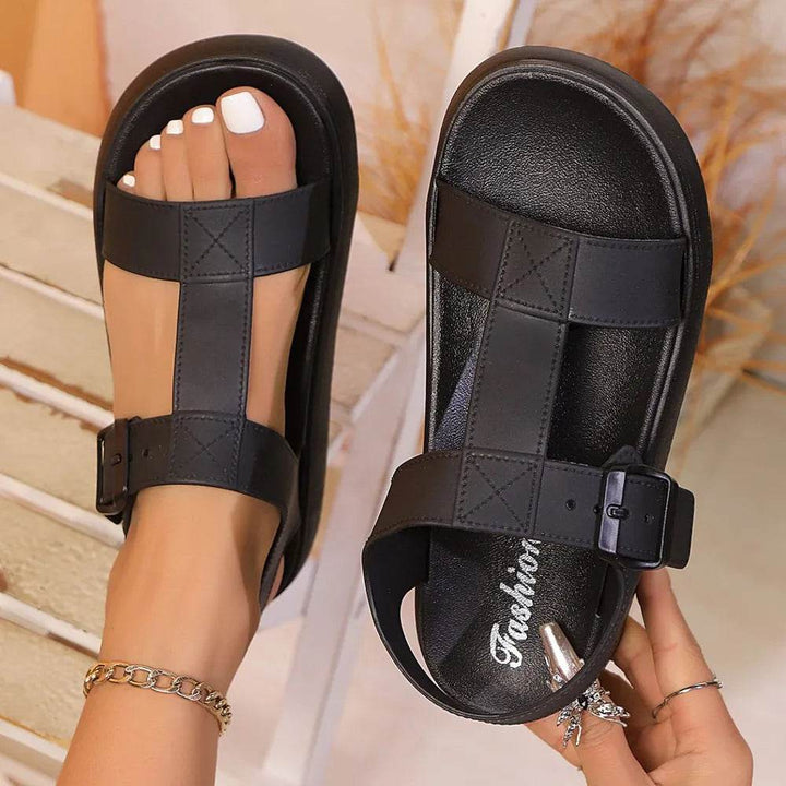 Open Toe Platform Sandals - Faithacle