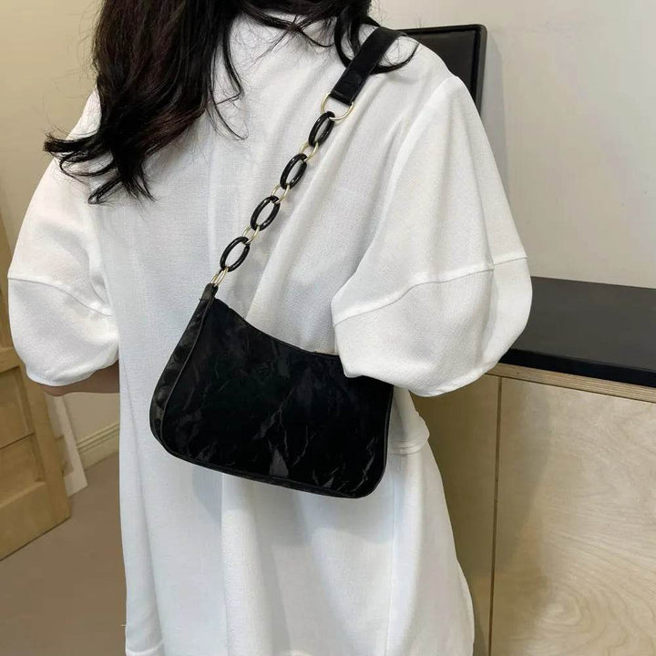 Bow PU Leather Chain Women's Shoulder Bag - Faithacle