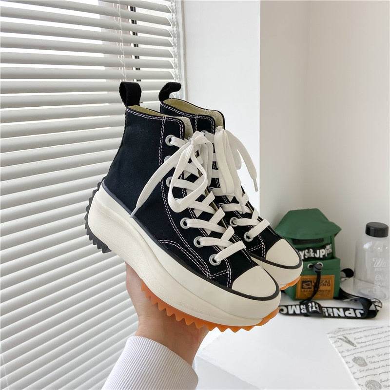 Canvas Shoes Women High Top Sneakers - Faithacle