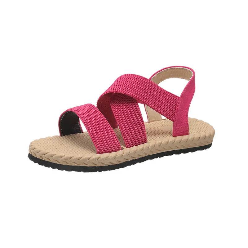 Open Toe Flats Sandals - Faithacle