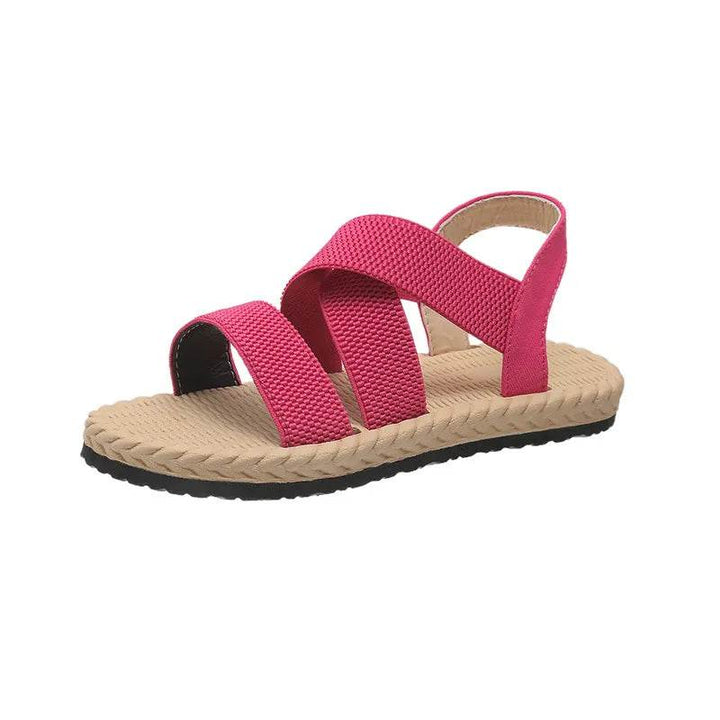 Open Toe Flats Sandals - Faithacle