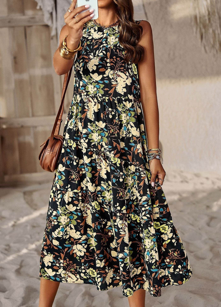 Fashion Dress Spring/Summer Hanging Neck Loose Vacation Dress - Faithacle