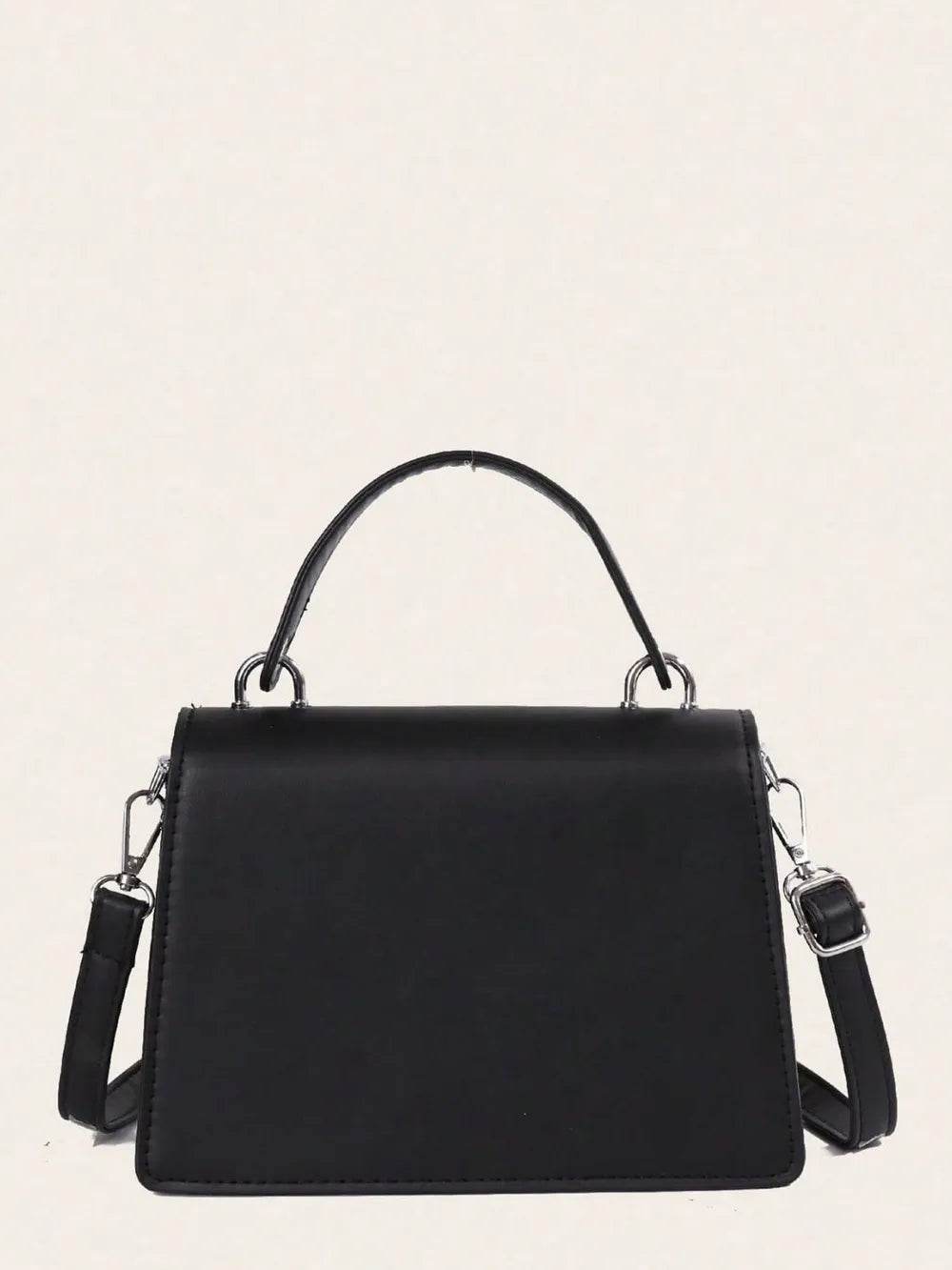 Chain PU Leather Detachable Shoulder Strap Handbag - Faithacle