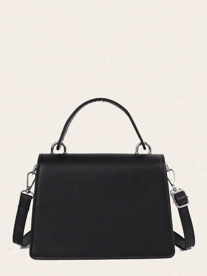 Chain PU Leather Detachable Shoulder Strap Handbag - Faithacle