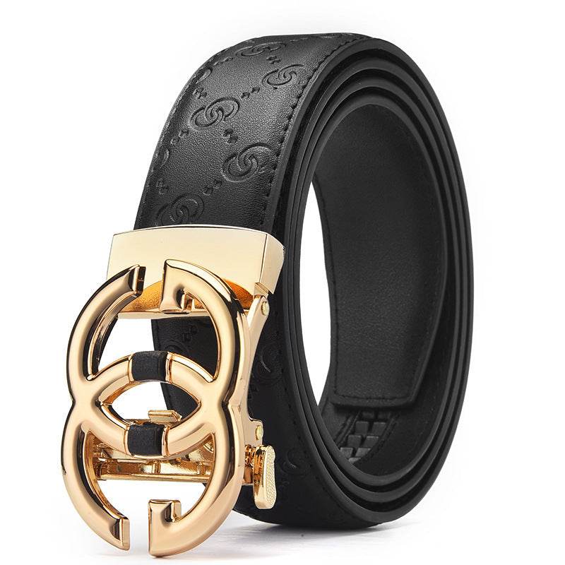 Men's Genuine Leather Alloy Automatic Buckle Versatile Korean Business Casual Fashion Belt - Faithacle