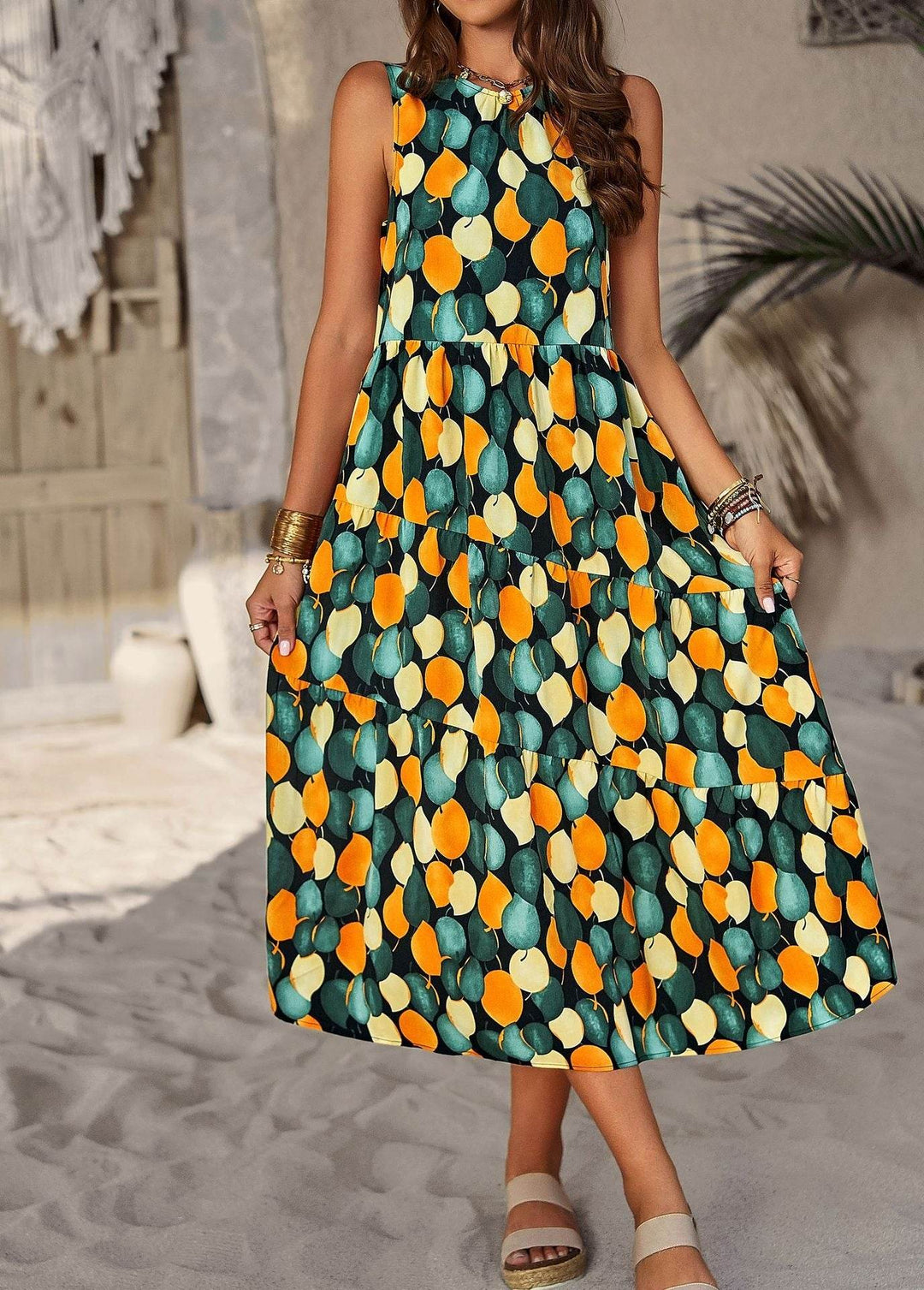 Fashion Dress Spring/Summer Hanging Neck Loose Vacation Dress - Faithacle