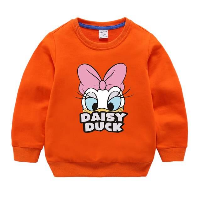 Jargazol Baby Girl Clothes Autumn Winter Fleece Sweatshirt Cartoon Duck Printed Todder Boy Tops Children Cotton Kids Shirt - Faithacle
