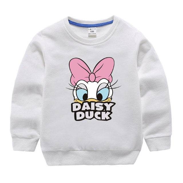 Jargazol Baby Girl Clothes Autumn Winter Fleece Sweatshirt Cartoon Duck Printed Todder Boy Tops Children Cotton Kids Shirt - Faithacle
