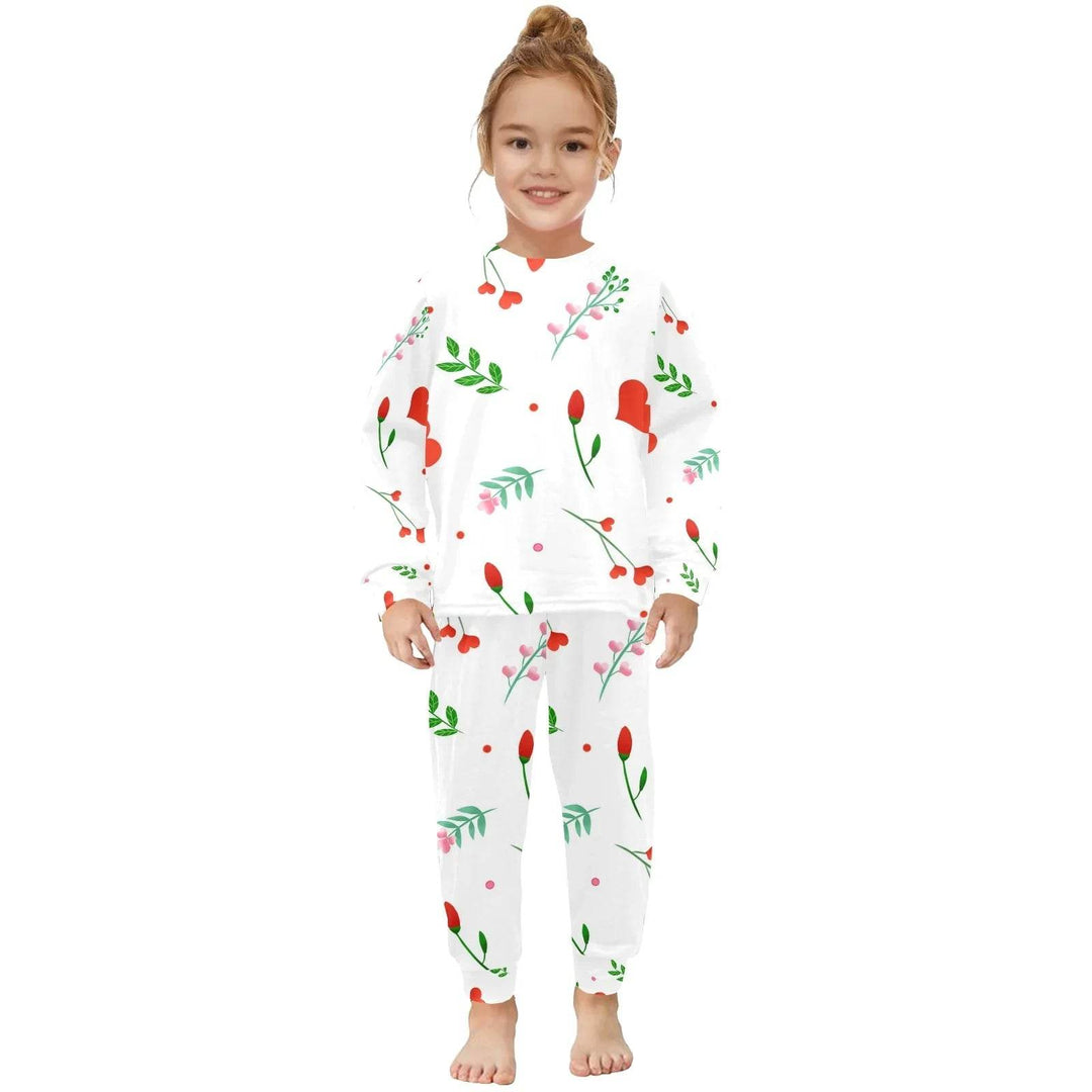 Little Girls' Crew Neck Long Pajama Set (Sets 18) - Faithacle