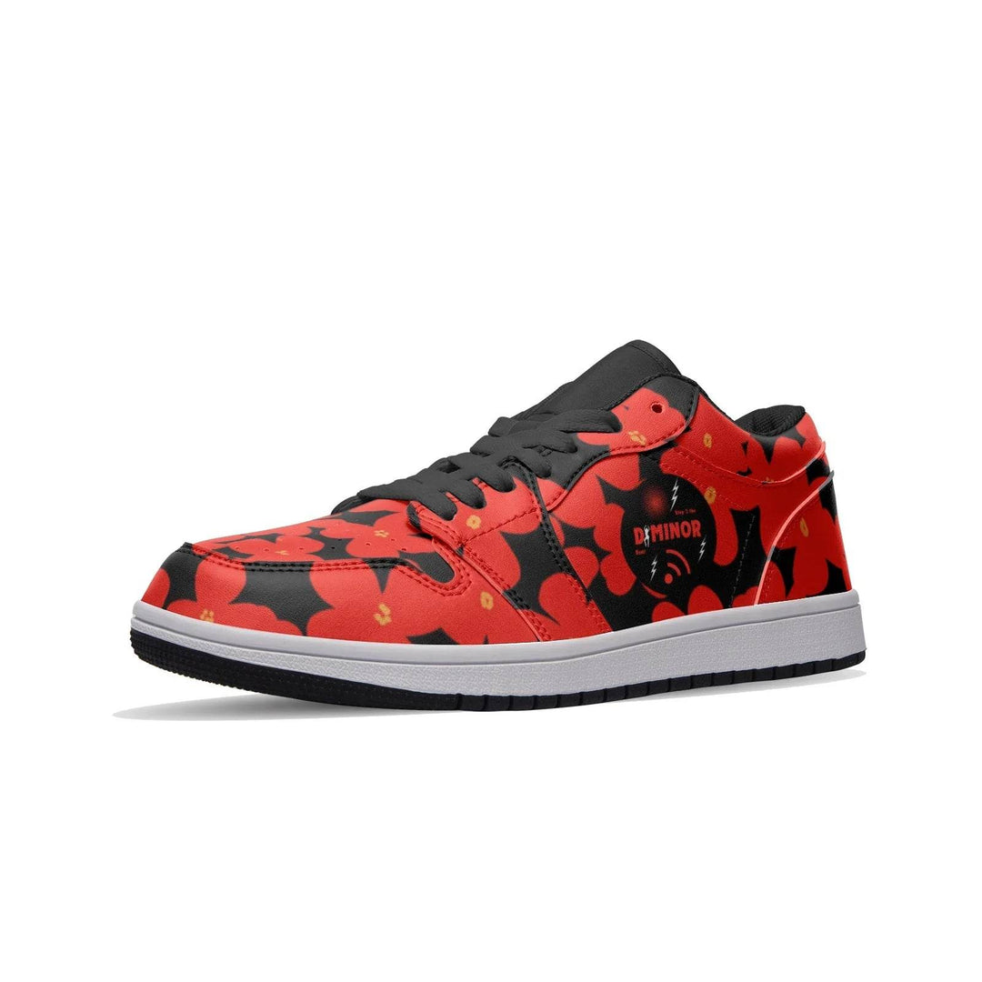 Circle of Fifths - D Minor Unisex Low Top Leather Sneakers - Faithacle