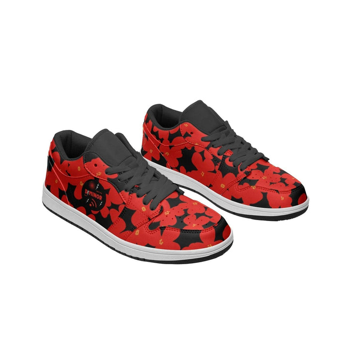 Circle of Fifths - D Minor Unisex Low Top Leather Sneakers - Faithacle