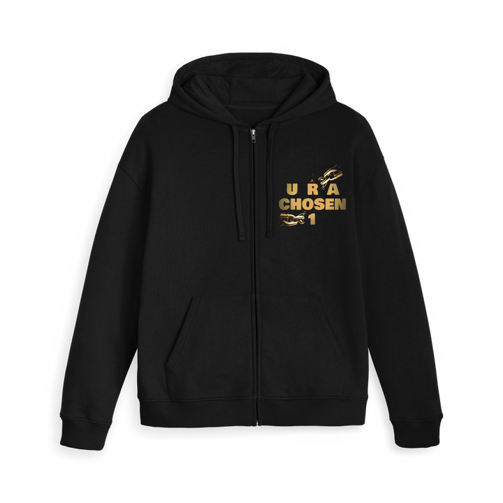 Black Zip hoody Front