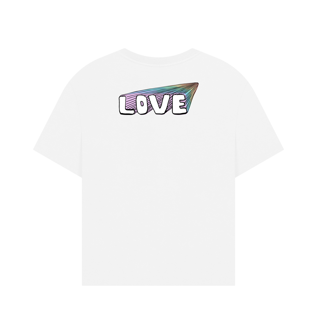 White Printed T-shirt Back