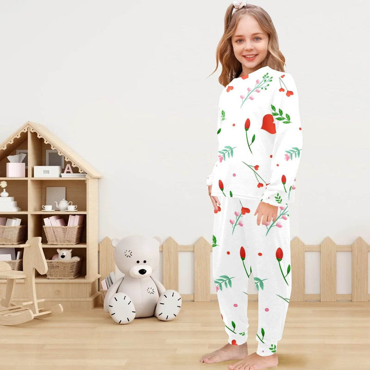 Little Girls' Crew Neck Long Pajama Set (Sets 18) - Faithacle